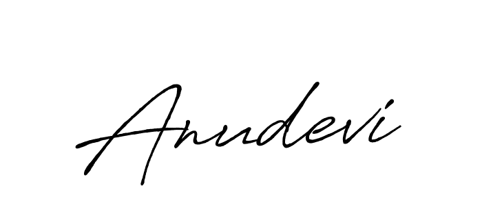 Use a signature maker to create a handwritten signature online. With this signature software, you can design (Antro_Vectra_Bolder) your own signature for name Anudevi. Anudevi signature style 7 images and pictures png