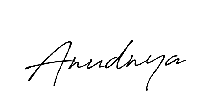 Use a signature maker to create a handwritten signature online. With this signature software, you can design (Antro_Vectra_Bolder) your own signature for name Anudnya. Anudnya signature style 7 images and pictures png