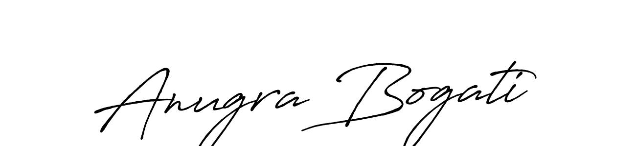 How to make Anugra Bogati signature? Antro_Vectra_Bolder is a professional autograph style. Create handwritten signature for Anugra Bogati name. Anugra Bogati signature style 7 images and pictures png