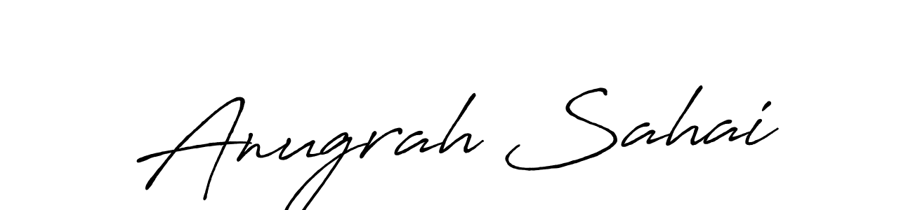 if you are searching for the best signature style for your name Anugrah Sahai. so please give up your signature search. here we have designed multiple signature styles  using Antro_Vectra_Bolder. Anugrah Sahai signature style 7 images and pictures png