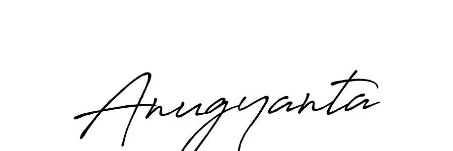 Make a beautiful signature design for name Anugyanta. With this signature (Antro_Vectra_Bolder) style, you can create a handwritten signature for free. Anugyanta signature style 7 images and pictures png