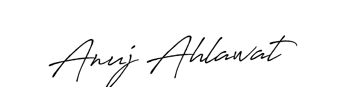 How to make Anuj Ahlawat name signature. Use Antro_Vectra_Bolder style for creating short signs online. This is the latest handwritten sign. Anuj Ahlawat signature style 7 images and pictures png