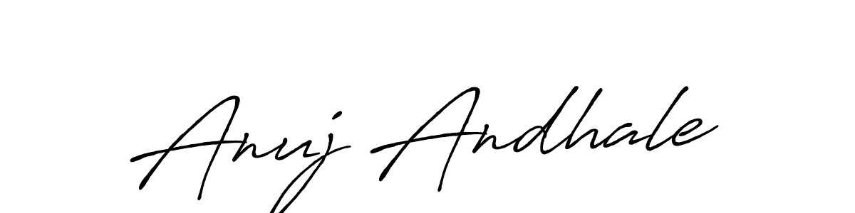 Design your own signature with our free online signature maker. With this signature software, you can create a handwritten (Antro_Vectra_Bolder) signature for name Anuj Andhale. Anuj Andhale signature style 7 images and pictures png