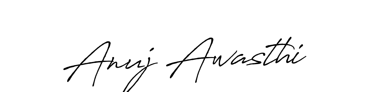 Anuj Awasthi stylish signature style. Best Handwritten Sign (Antro_Vectra_Bolder) for my name. Handwritten Signature Collection Ideas for my name Anuj Awasthi. Anuj Awasthi signature style 7 images and pictures png