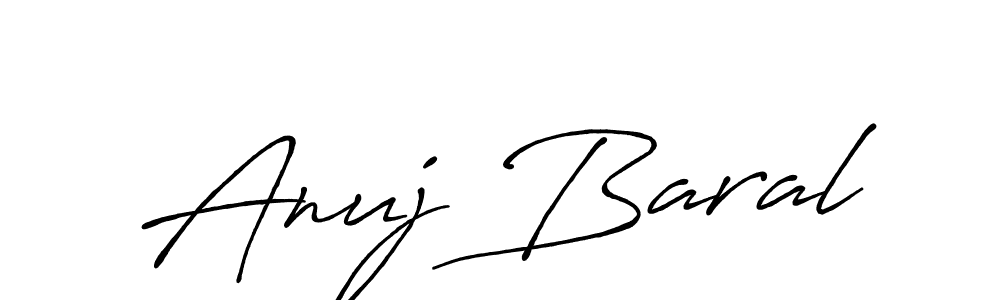 Use a signature maker to create a handwritten signature online. With this signature software, you can design (Antro_Vectra_Bolder) your own signature for name Anuj Baral. Anuj Baral signature style 7 images and pictures png