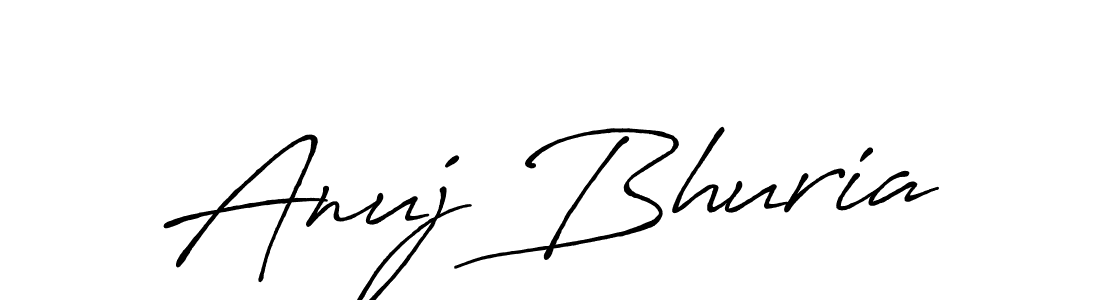 Anuj Bhuria stylish signature style. Best Handwritten Sign (Antro_Vectra_Bolder) for my name. Handwritten Signature Collection Ideas for my name Anuj Bhuria. Anuj Bhuria signature style 7 images and pictures png
