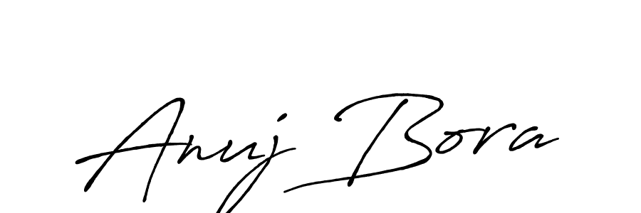 Make a beautiful signature design for name Anuj Bora. With this signature (Antro_Vectra_Bolder) style, you can create a handwritten signature for free. Anuj Bora signature style 7 images and pictures png