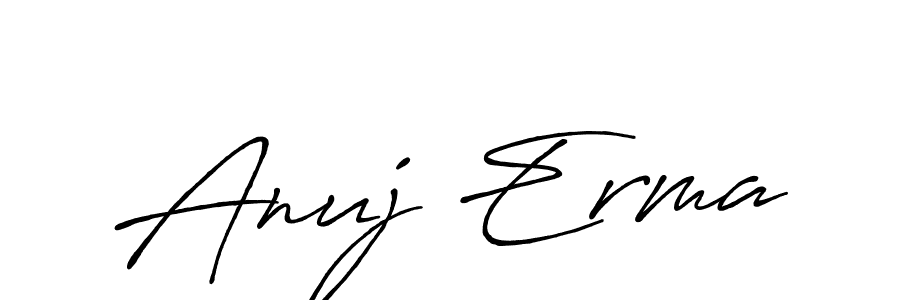 Create a beautiful signature design for name Anuj Erma. With this signature (Antro_Vectra_Bolder) fonts, you can make a handwritten signature for free. Anuj Erma signature style 7 images and pictures png