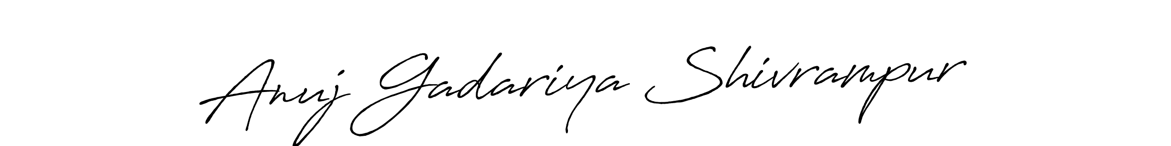 Make a beautiful signature design for name Anuj Gadariya Shivrampur. Use this online signature maker to create a handwritten signature for free. Anuj Gadariya Shivrampur signature style 7 images and pictures png