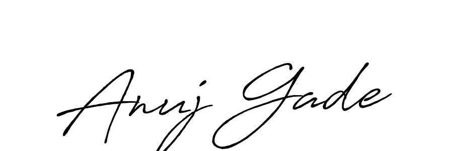 Create a beautiful signature design for name Anuj Gade. With this signature (Antro_Vectra_Bolder) fonts, you can make a handwritten signature for free. Anuj Gade signature style 7 images and pictures png