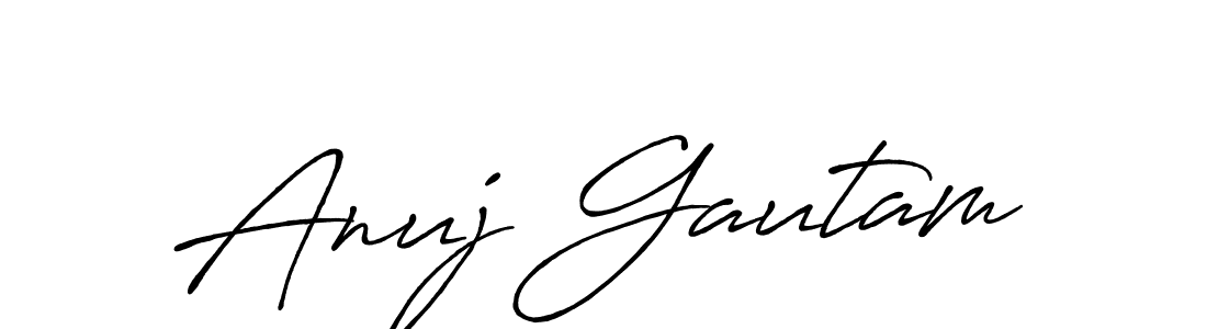 Use a signature maker to create a handwritten signature online. With this signature software, you can design (Antro_Vectra_Bolder) your own signature for name Anuj Gautam. Anuj Gautam signature style 7 images and pictures png