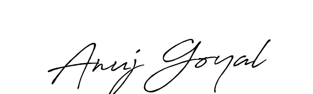 Design your own signature with our free online signature maker. With this signature software, you can create a handwritten (Antro_Vectra_Bolder) signature for name Anuj Goyal. Anuj Goyal signature style 7 images and pictures png