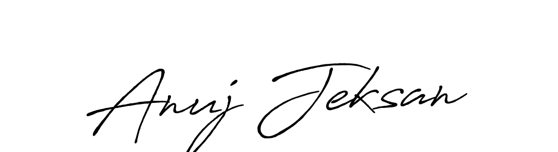 Create a beautiful signature design for name Anuj Jeksan. With this signature (Antro_Vectra_Bolder) fonts, you can make a handwritten signature for free. Anuj Jeksan signature style 7 images and pictures png