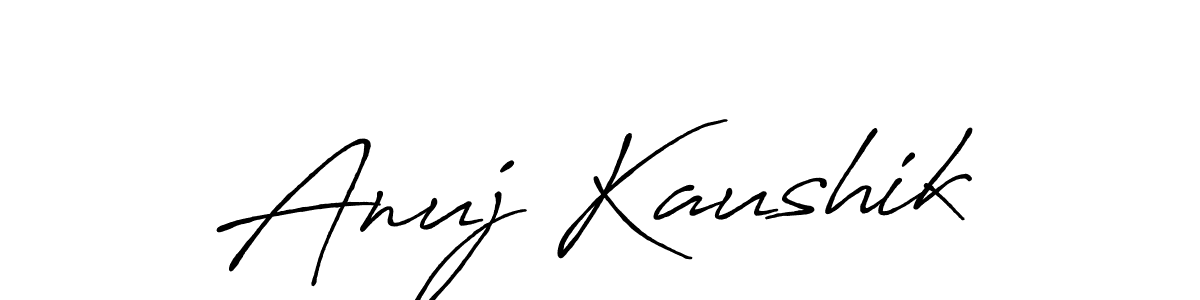 Design your own signature with our free online signature maker. With this signature software, you can create a handwritten (Antro_Vectra_Bolder) signature for name Anuj Kaushik. Anuj Kaushik signature style 7 images and pictures png