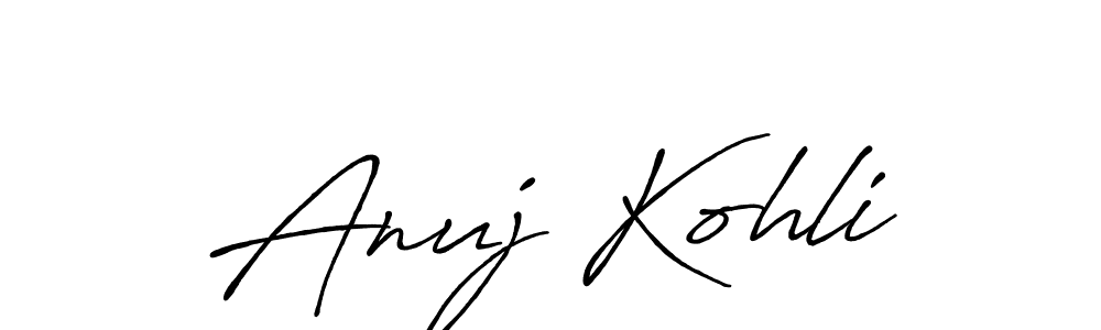 Also we have Anuj Kohli name is the best signature style. Create professional handwritten signature collection using Antro_Vectra_Bolder autograph style. Anuj Kohli signature style 7 images and pictures png