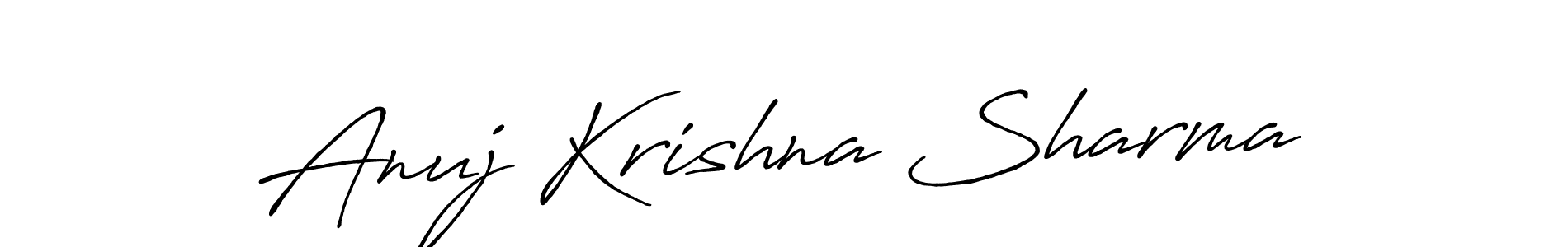 Use a signature maker to create a handwritten signature online. With this signature software, you can design (Antro_Vectra_Bolder) your own signature for name Anuj Krishna Sharma. Anuj Krishna Sharma signature style 7 images and pictures png