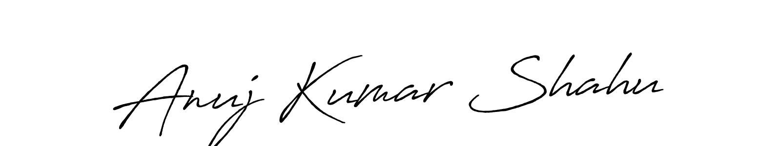 Also we have Anuj Kumar Shahu name is the best signature style. Create professional handwritten signature collection using Antro_Vectra_Bolder autograph style. Anuj Kumar Shahu signature style 7 images and pictures png