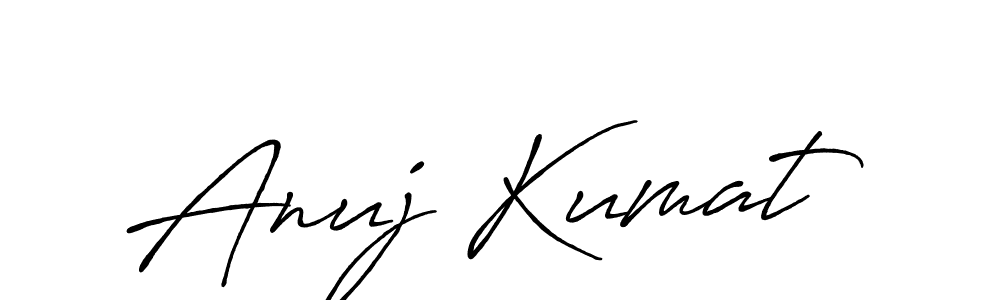 The best way (Antro_Vectra_Bolder) to make a short signature is to pick only two or three words in your name. The name Anuj Kumat include a total of six letters. For converting this name. Anuj Kumat signature style 7 images and pictures png