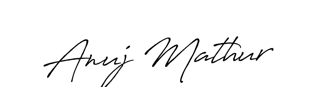 Design your own signature with our free online signature maker. With this signature software, you can create a handwritten (Antro_Vectra_Bolder) signature for name Anuj Mathur. Anuj Mathur signature style 7 images and pictures png