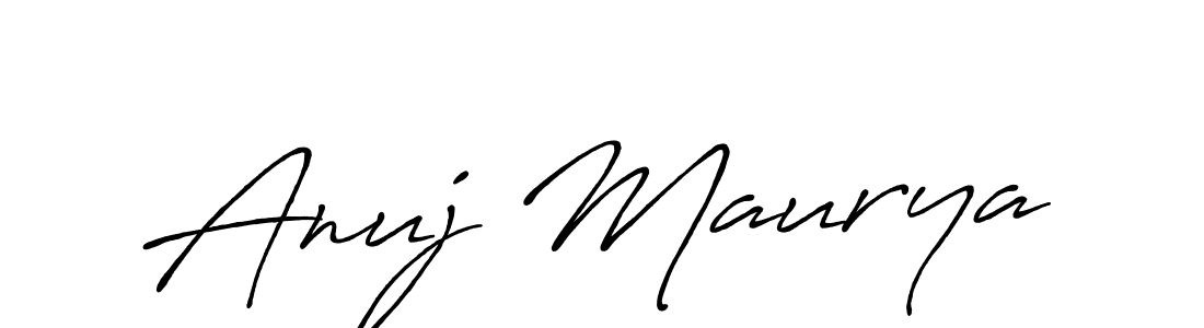 Create a beautiful signature design for name Anuj Maurya. With this signature (Antro_Vectra_Bolder) fonts, you can make a handwritten signature for free. Anuj Maurya signature style 7 images and pictures png