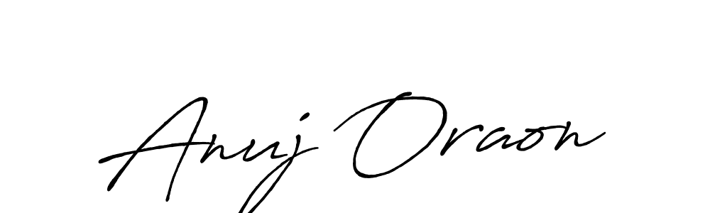 Also we have Anuj Oraon name is the best signature style. Create professional handwritten signature collection using Antro_Vectra_Bolder autograph style. Anuj Oraon signature style 7 images and pictures png