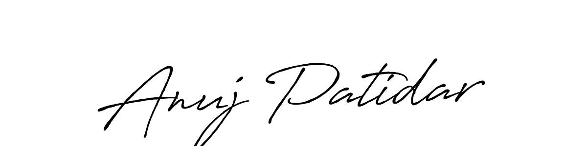 Design your own signature with our free online signature maker. With this signature software, you can create a handwritten (Antro_Vectra_Bolder) signature for name Anuj Patidar. Anuj Patidar signature style 7 images and pictures png