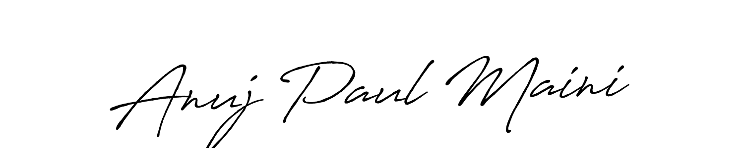 Design your own signature with our free online signature maker. With this signature software, you can create a handwritten (Antro_Vectra_Bolder) signature for name Anuj Paul Maini. Anuj Paul Maini signature style 7 images and pictures png