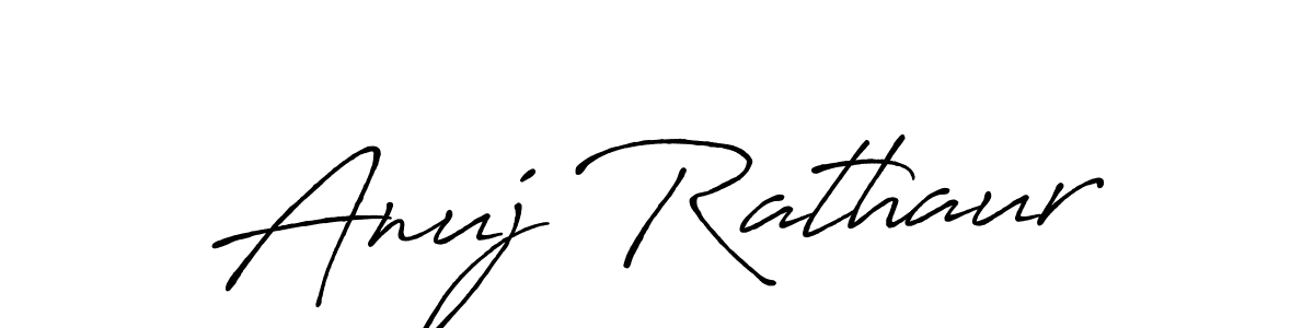 Create a beautiful signature design for name Anuj Rathaur. With this signature (Antro_Vectra_Bolder) fonts, you can make a handwritten signature for free. Anuj Rathaur signature style 7 images and pictures png