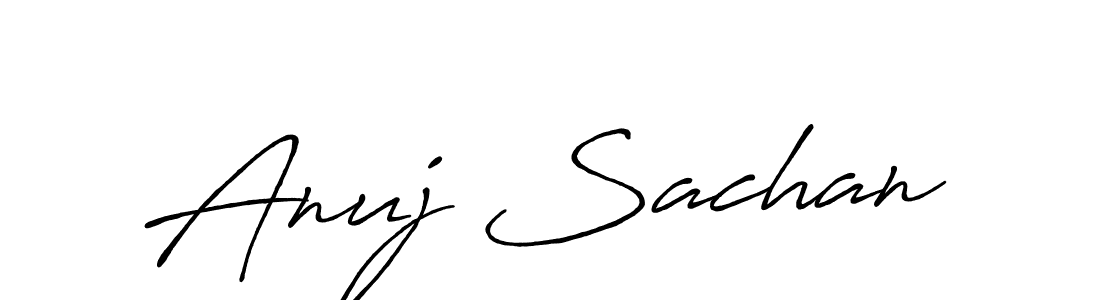 Make a beautiful signature design for name Anuj Sachan. With this signature (Antro_Vectra_Bolder) style, you can create a handwritten signature for free. Anuj Sachan signature style 7 images and pictures png