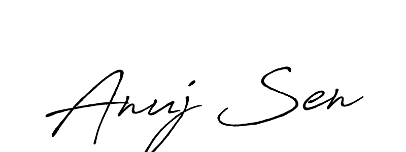 Also You can easily find your signature by using the search form. We will create Anuj Sen name handwritten signature images for you free of cost using Antro_Vectra_Bolder sign style. Anuj Sen signature style 7 images and pictures png