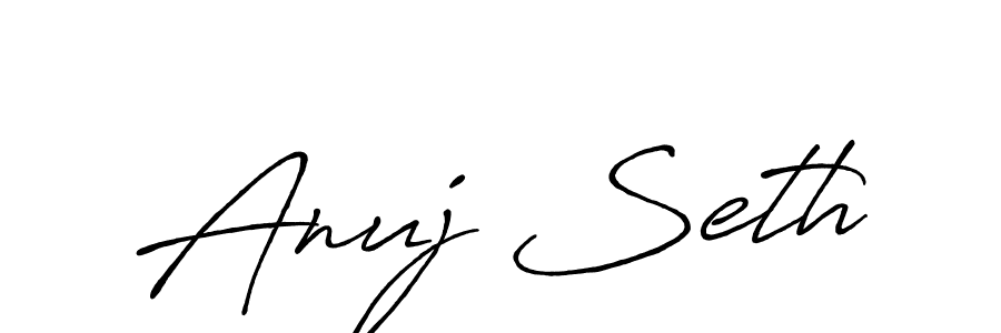Make a beautiful signature design for name Anuj Seth. With this signature (Antro_Vectra_Bolder) style, you can create a handwritten signature for free. Anuj Seth signature style 7 images and pictures png