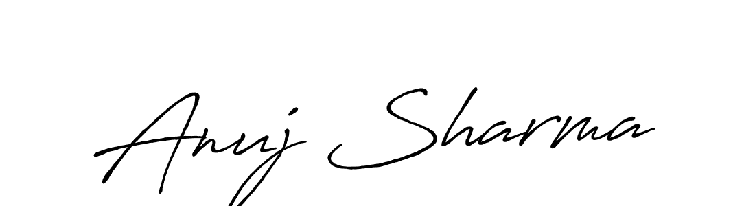 Anuj Sharma stylish signature style. Best Handwritten Sign (Antro_Vectra_Bolder) for my name. Handwritten Signature Collection Ideas for my name Anuj Sharma. Anuj Sharma signature style 7 images and pictures png