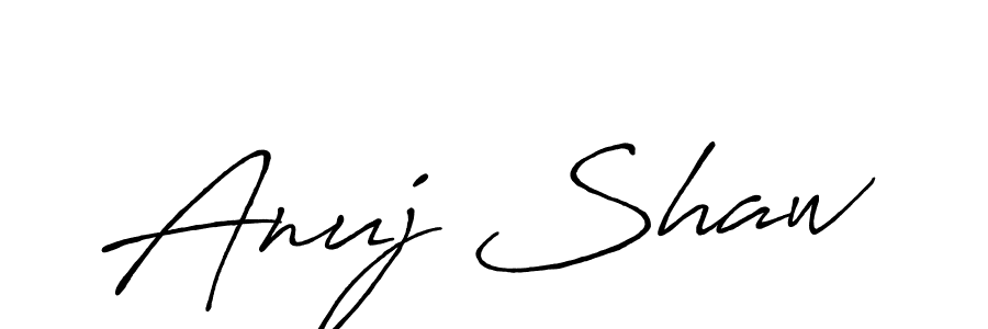 Create a beautiful signature design for name Anuj Shaw. With this signature (Antro_Vectra_Bolder) fonts, you can make a handwritten signature for free. Anuj Shaw signature style 7 images and pictures png