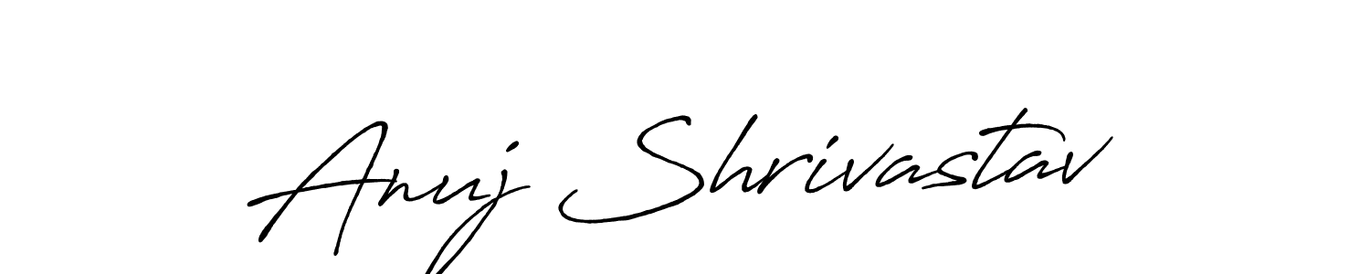 Make a beautiful signature design for name Anuj Shrivastav. With this signature (Antro_Vectra_Bolder) style, you can create a handwritten signature for free. Anuj Shrivastav signature style 7 images and pictures png