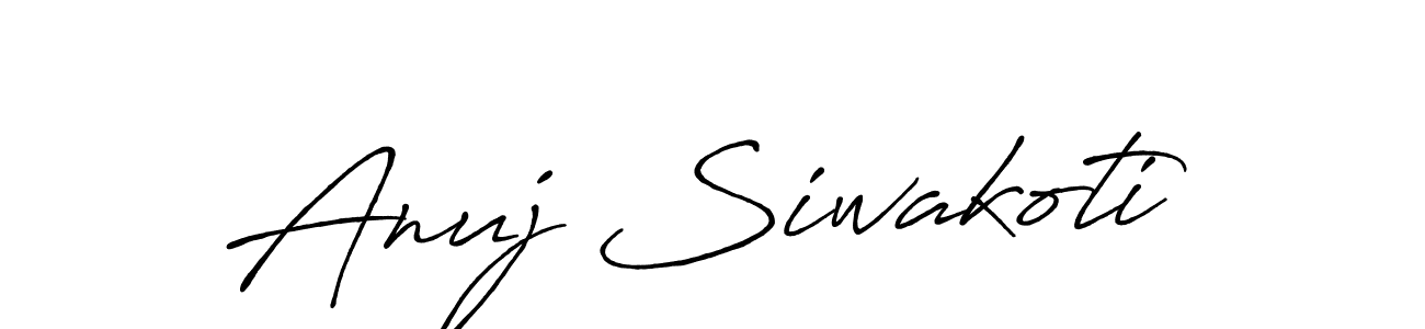 Anuj Siwakoti stylish signature style. Best Handwritten Sign (Antro_Vectra_Bolder) for my name. Handwritten Signature Collection Ideas for my name Anuj Siwakoti. Anuj Siwakoti signature style 7 images and pictures png