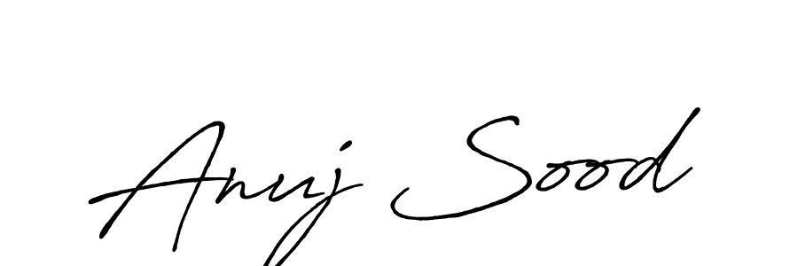 How to make Anuj Sood name signature. Use Antro_Vectra_Bolder style for creating short signs online. This is the latest handwritten sign. Anuj Sood signature style 7 images and pictures png