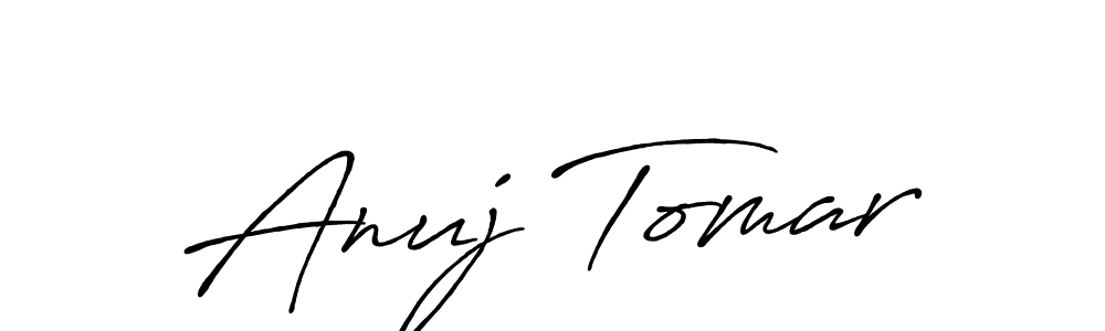 Anuj Tomar stylish signature style. Best Handwritten Sign (Antro_Vectra_Bolder) for my name. Handwritten Signature Collection Ideas for my name Anuj Tomar. Anuj Tomar signature style 7 images and pictures png