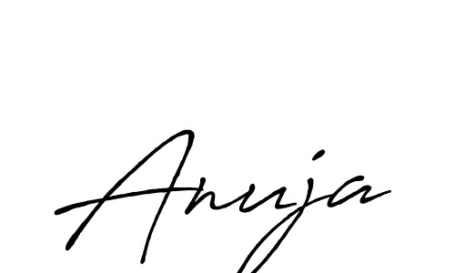 How to make Anuja signature? Antro_Vectra_Bolder is a professional autograph style. Create handwritten signature for Anuja name. Anuja signature style 7 images and pictures png