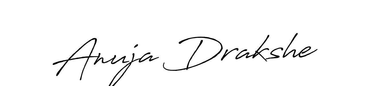 Anuja Drakshe stylish signature style. Best Handwritten Sign (Antro_Vectra_Bolder) for my name. Handwritten Signature Collection Ideas for my name Anuja Drakshe. Anuja Drakshe signature style 7 images and pictures png