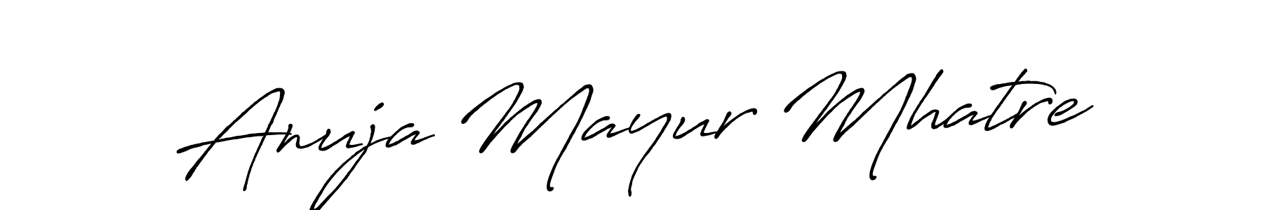 Make a beautiful signature design for name Anuja Mayur Mhatre. Use this online signature maker to create a handwritten signature for free. Anuja Mayur Mhatre signature style 7 images and pictures png