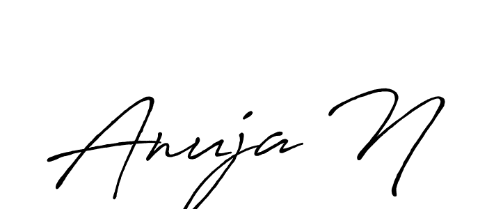 Here are the top 10 professional signature styles for the name Anuja N. These are the best autograph styles you can use for your name. Anuja N signature style 7 images and pictures png