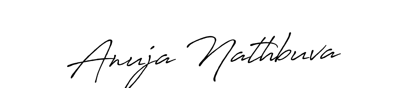 Use a signature maker to create a handwritten signature online. With this signature software, you can design (Antro_Vectra_Bolder) your own signature for name Anuja Nathbuva. Anuja Nathbuva signature style 7 images and pictures png