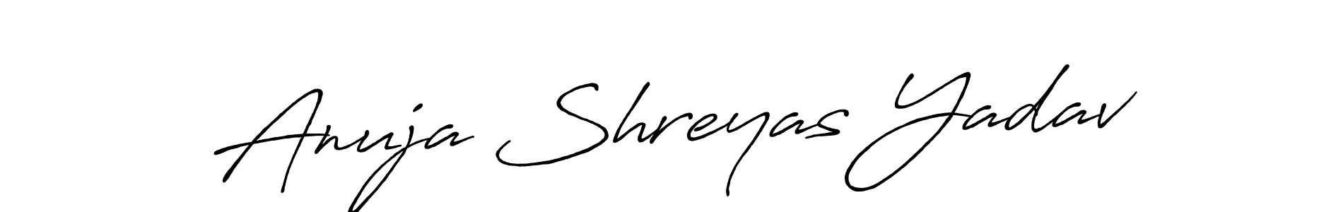 Also we have Anuja Shreyas Yadav name is the best signature style. Create professional handwritten signature collection using Antro_Vectra_Bolder autograph style. Anuja Shreyas Yadav signature style 7 images and pictures png