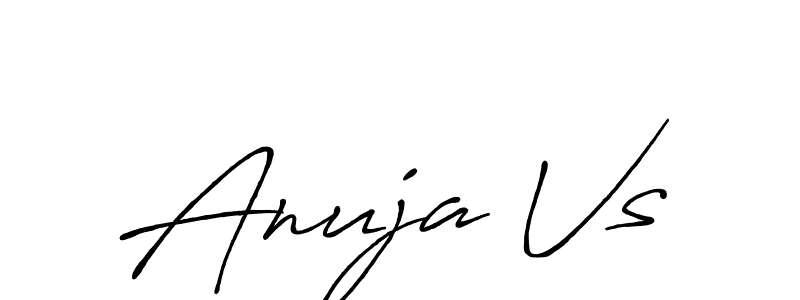 Also You can easily find your signature by using the search form. We will create Anuja Vs name handwritten signature images for you free of cost using Antro_Vectra_Bolder sign style. Anuja Vs signature style 7 images and pictures png