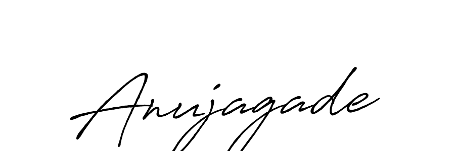 Make a beautiful signature design for name Anujagade. With this signature (Antro_Vectra_Bolder) style, you can create a handwritten signature for free. Anujagade signature style 7 images and pictures png