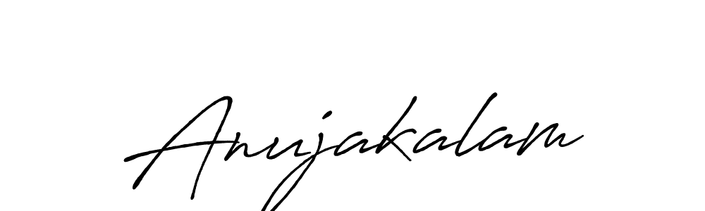 You should practise on your own different ways (Antro_Vectra_Bolder) to write your name (Anujakalam) in signature. don't let someone else do it for you. Anujakalam signature style 7 images and pictures png