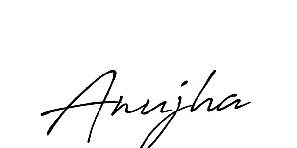 How to make Anujha name signature. Use Antro_Vectra_Bolder style for creating short signs online. This is the latest handwritten sign. Anujha signature style 7 images and pictures png