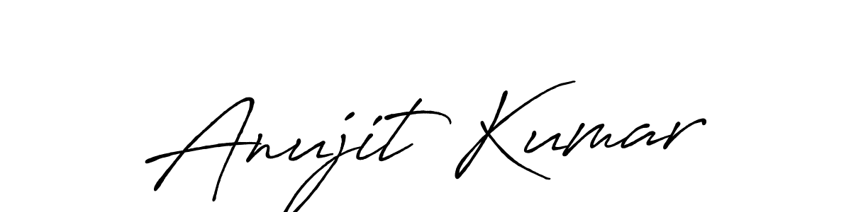 Create a beautiful signature design for name Anujit Kumar. With this signature (Antro_Vectra_Bolder) fonts, you can make a handwritten signature for free. Anujit Kumar signature style 7 images and pictures png