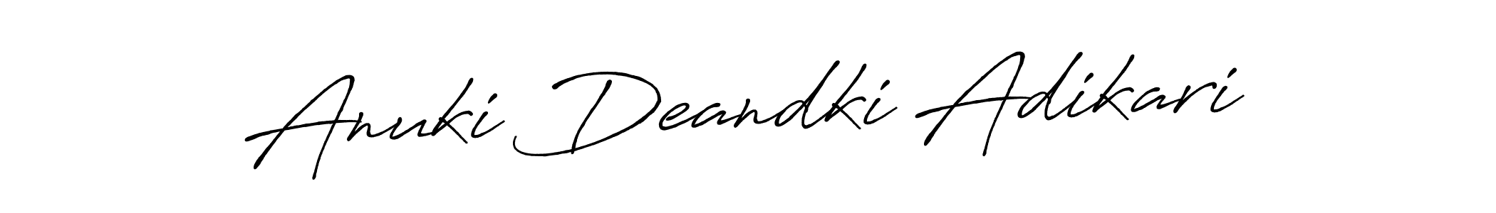 See photos of Anuki Deandki Adikari official signature by Spectra . Check more albums & portfolios. Read reviews & check more about Antro_Vectra_Bolder font. Anuki Deandki Adikari signature style 7 images and pictures png