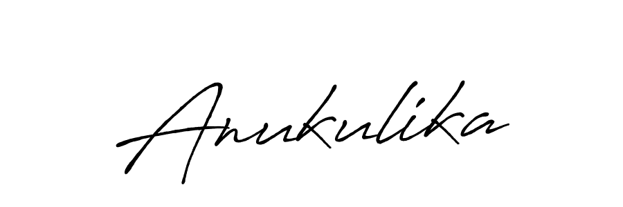 How to make Anukulika name signature. Use Antro_Vectra_Bolder style for creating short signs online. This is the latest handwritten sign. Anukulika signature style 7 images and pictures png